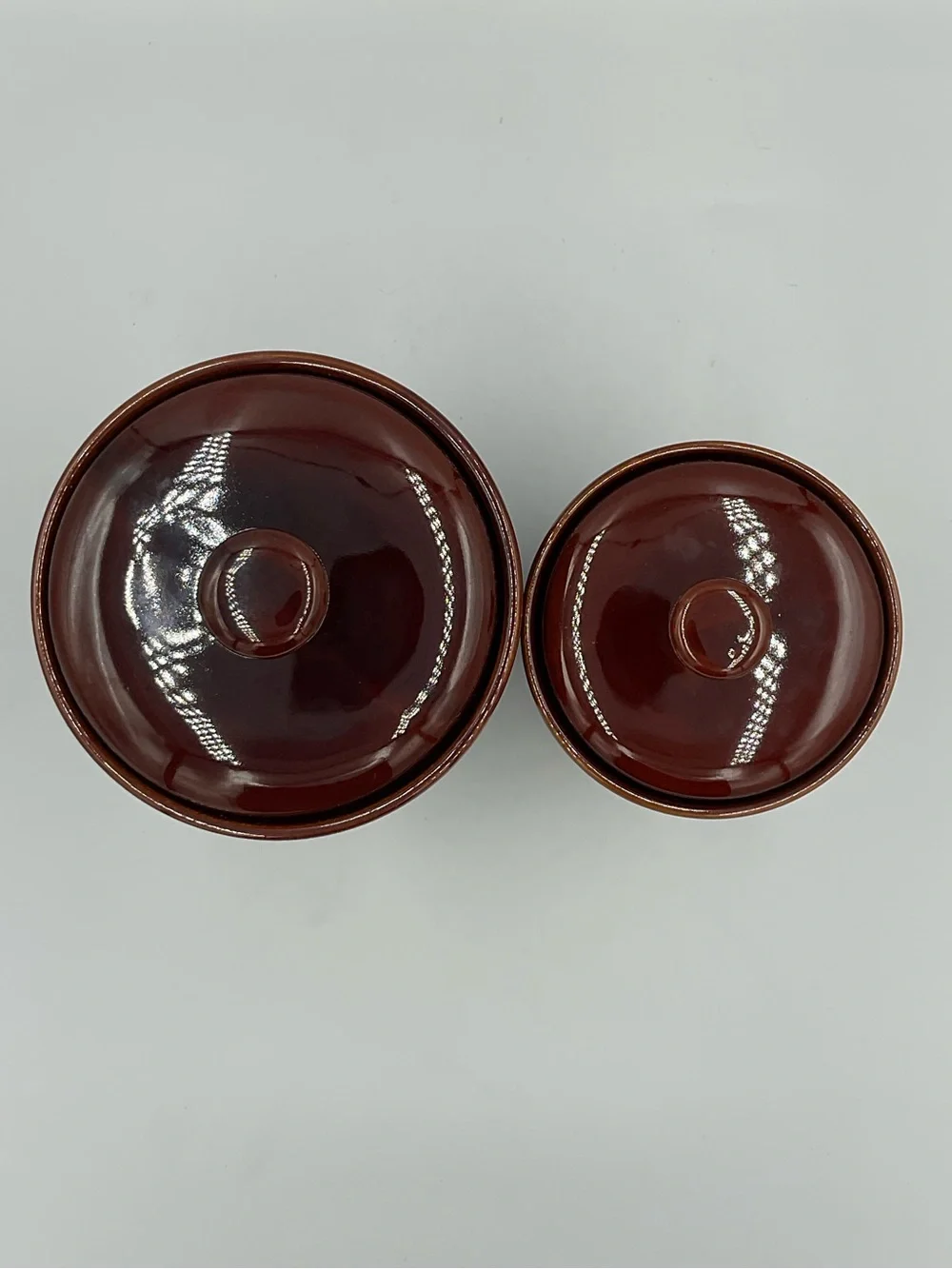 Sango “Avanti Brown” 4722 Stoneware Canisters with Lids